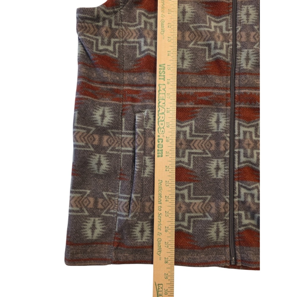 Powder River Outfitters Fleece Vest Men's Large Western Aztec Full Zip - Picture 3 of 7